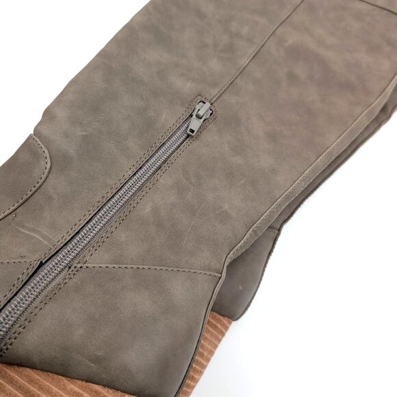 Korks Scarlet Western Block Heel Tall Boots Taupe Women's Size US7.5M EU38 - Picture 8 of 10
